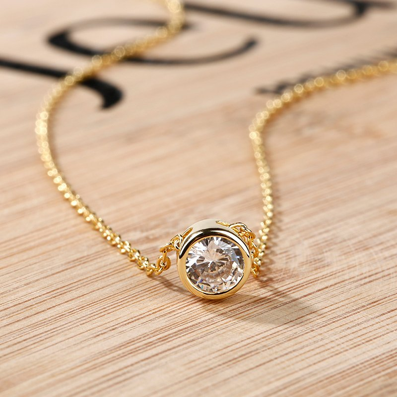 Stainless Steel Birthstone Necklace for Women