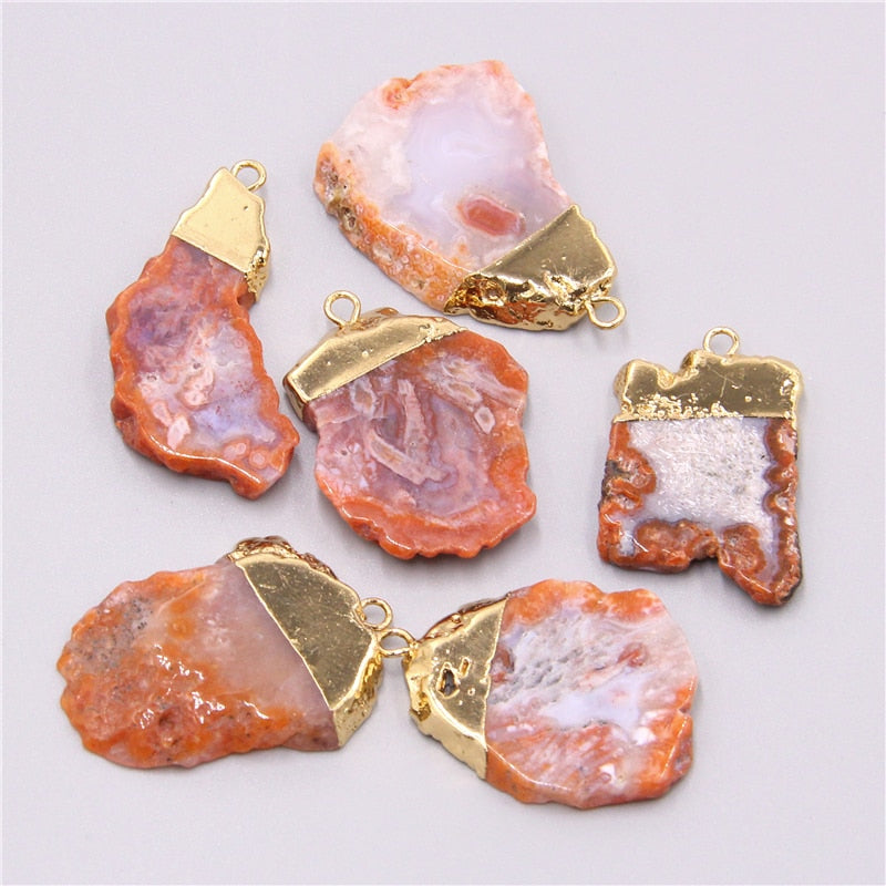 1PC Irregular Natural Agates For Women