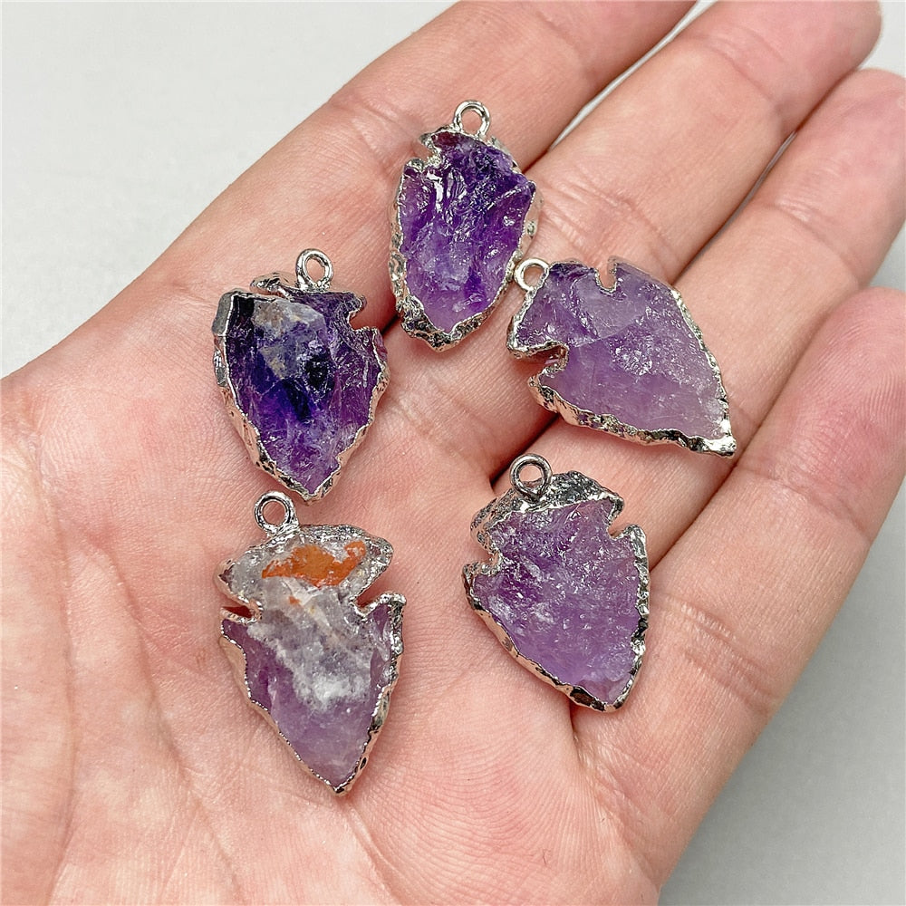 Irregular Handmade Natural Purple Amethyst Stone For Women