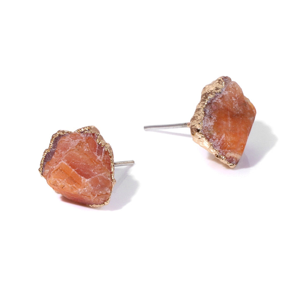 Natural Druzy Agates Crystal Earrings