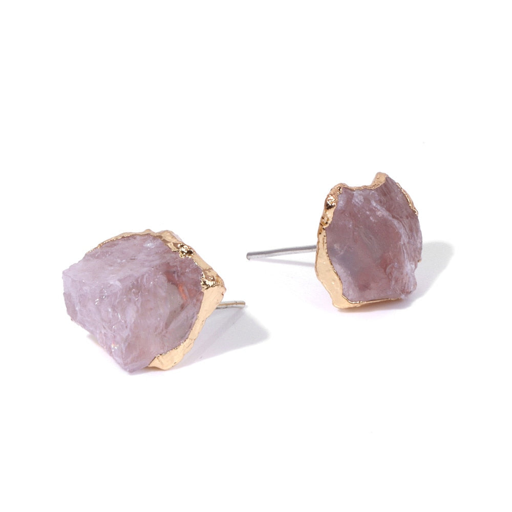 Natural Druzy Agates Crystal Earrings