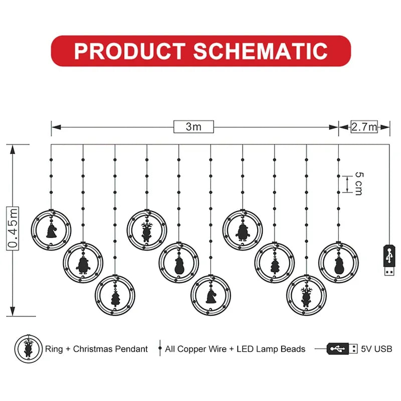 LED Dekoration für Weihnachten & Neujahr